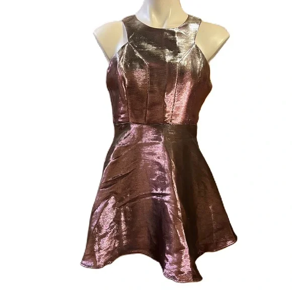Forever 21 | Dresses | Forever 2 Silver Pink Metallic Dress | Poshmark